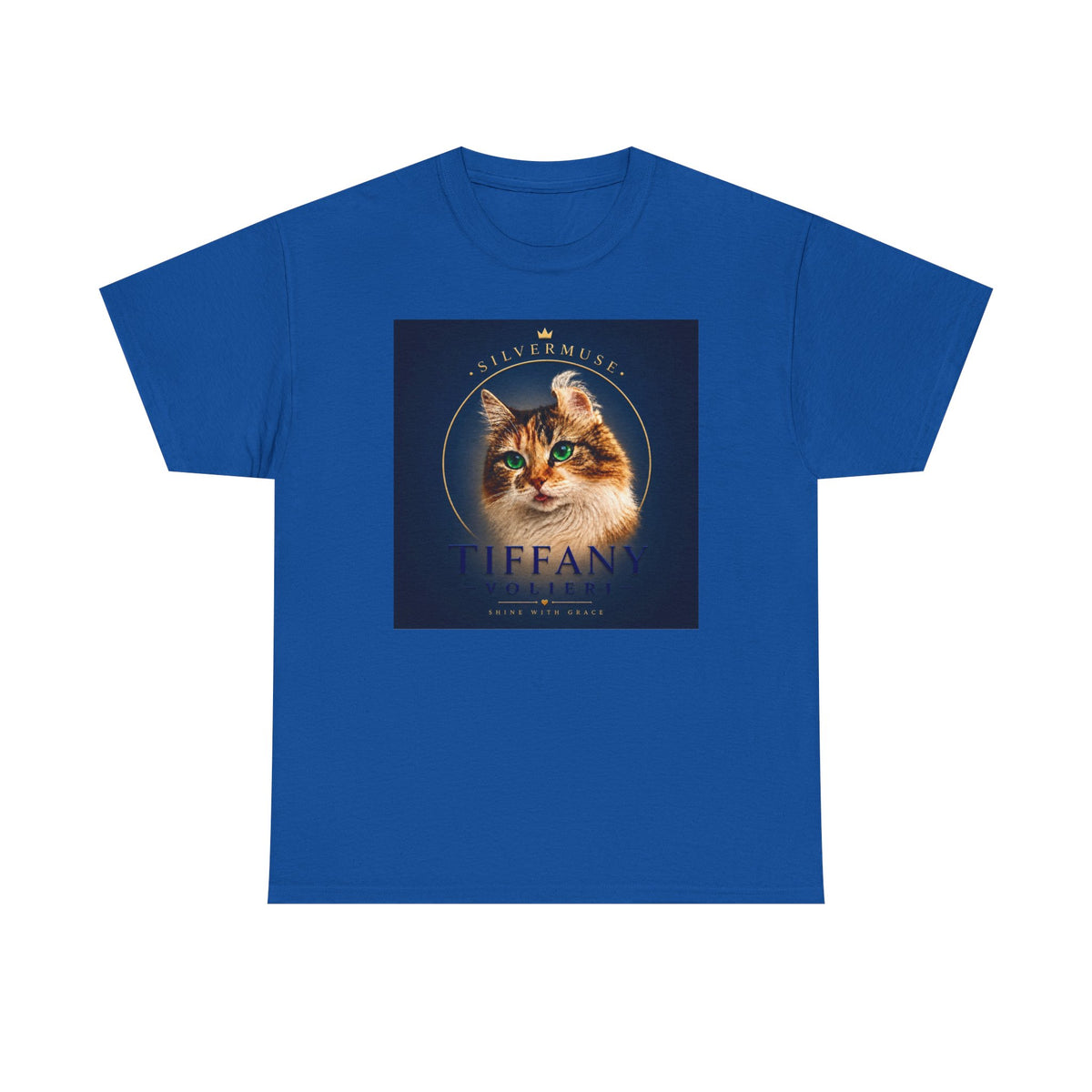 Cat Portrait Tee — 'Tiffany' Vintage-Style Feline Graphic T-Shirt