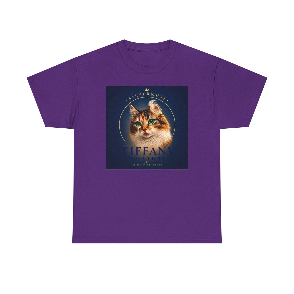 Cat Portrait Tee — 'Tiffany' Vintage-Style Feline Graphic T-Shirt