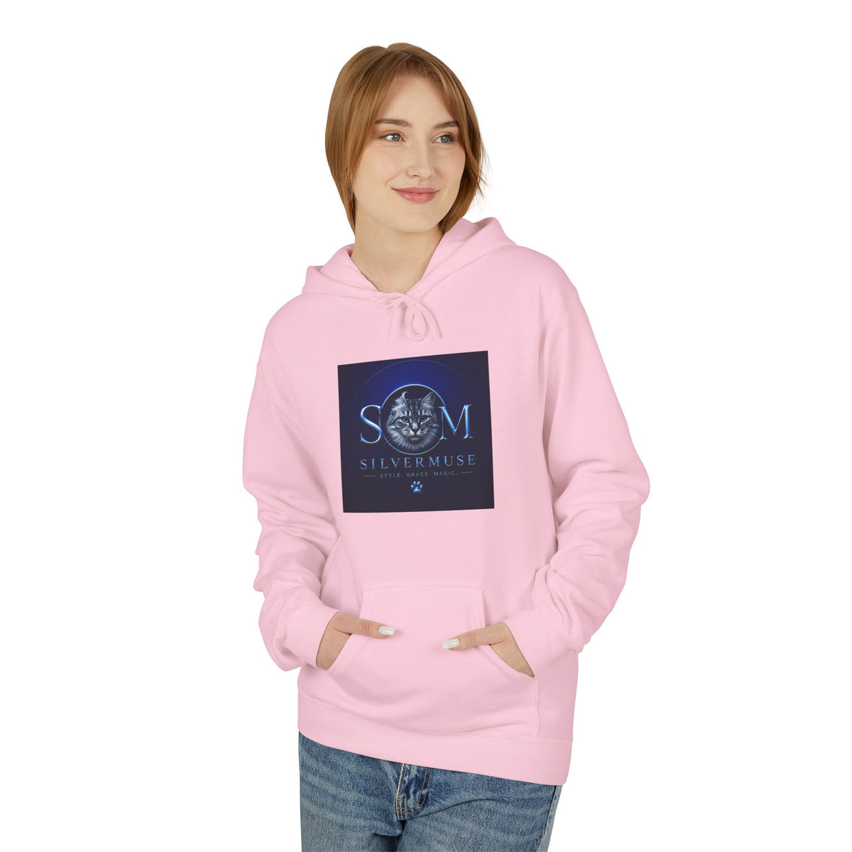 S.E.A.M. Silver Sphere Logo Hoodie — Modern Sci‑Fi Graphic Pullover
