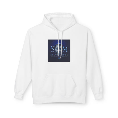 S.E.A.M. Silver Sphere Logo Hoodie — Modern Sci‑Fi Graphic Pullover