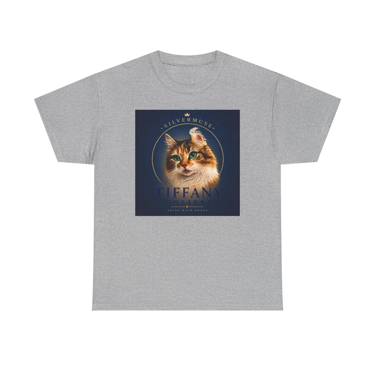 Cat Portrait Tee — 'Tiffany' Vintage-Style Feline Graphic T-Shirt