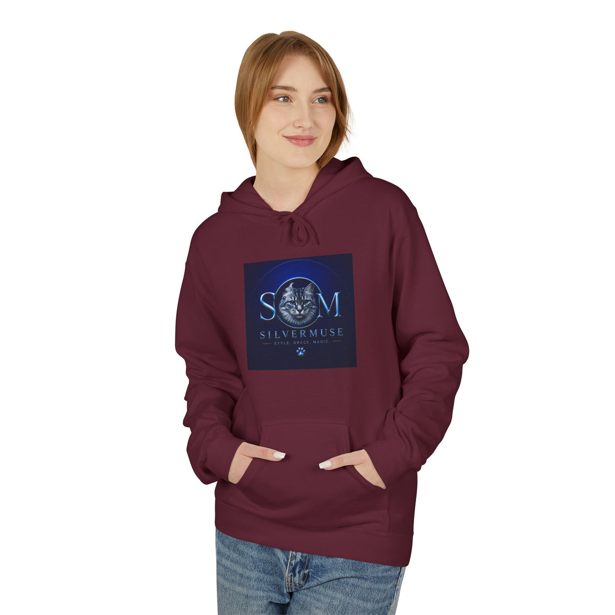 S.E.A.M. Silver Sphere Logo Hoodie — Modern Sci‑Fi Graphic Pullover