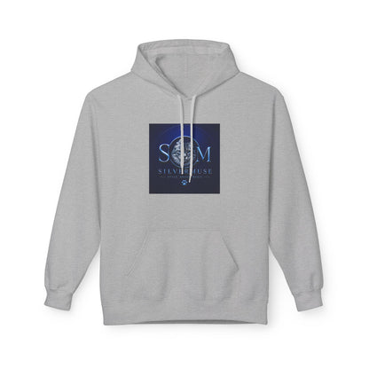 S.E.A.M. Silver Sphere Logo Hoodie — Modern Sci‑Fi Graphic Pullover