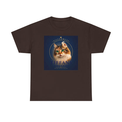 Cat Portrait Tee — 'Tiffany' Vintage-Style Feline Graphic T-Shirt