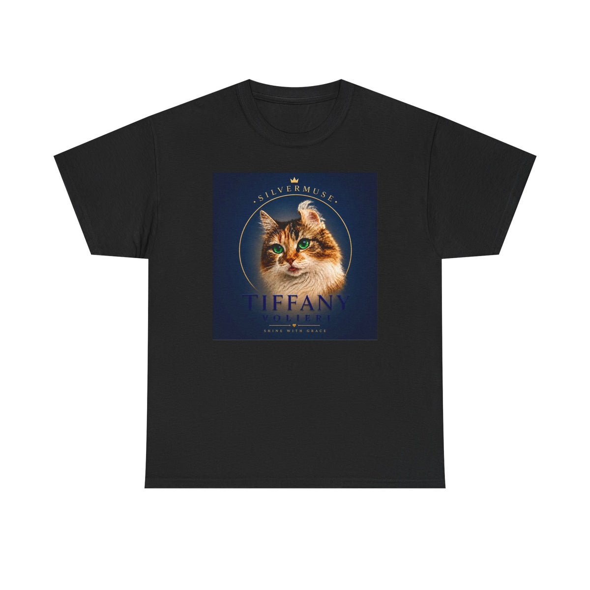 Cat Portrait Tee — 'Tiffany' Vintage-Style Feline Graphic T-Shirt