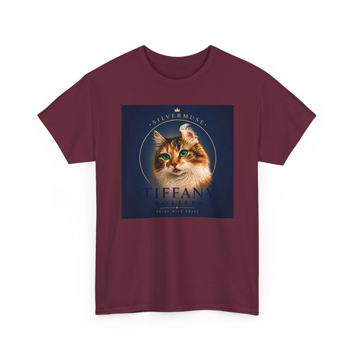 Cat Portrait Tee — 'Tiffany' Vintage-Style Feline Graphic T-Shirt