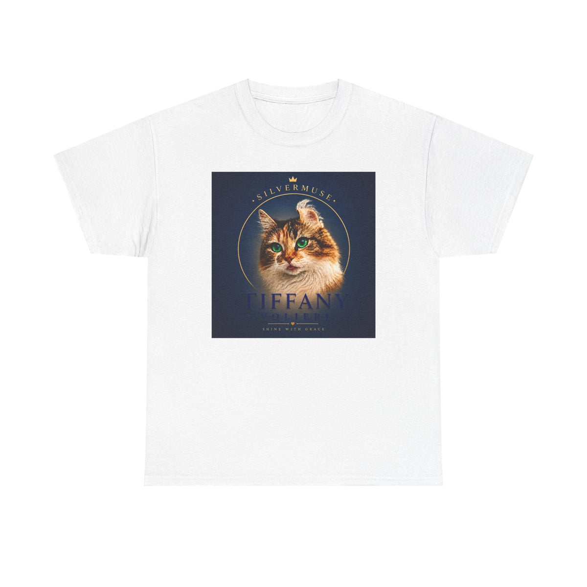 Cat Portrait Tee — 'Tiffany' Vintage-Style Feline Graphic T-Shirt