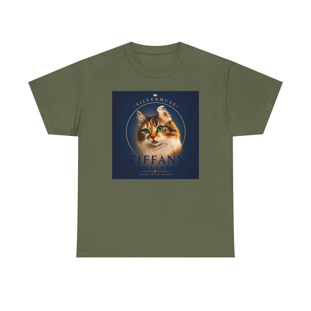 Cat Portrait Tee — 'Tiffany' Vintage-Style Feline Graphic T-Shirt