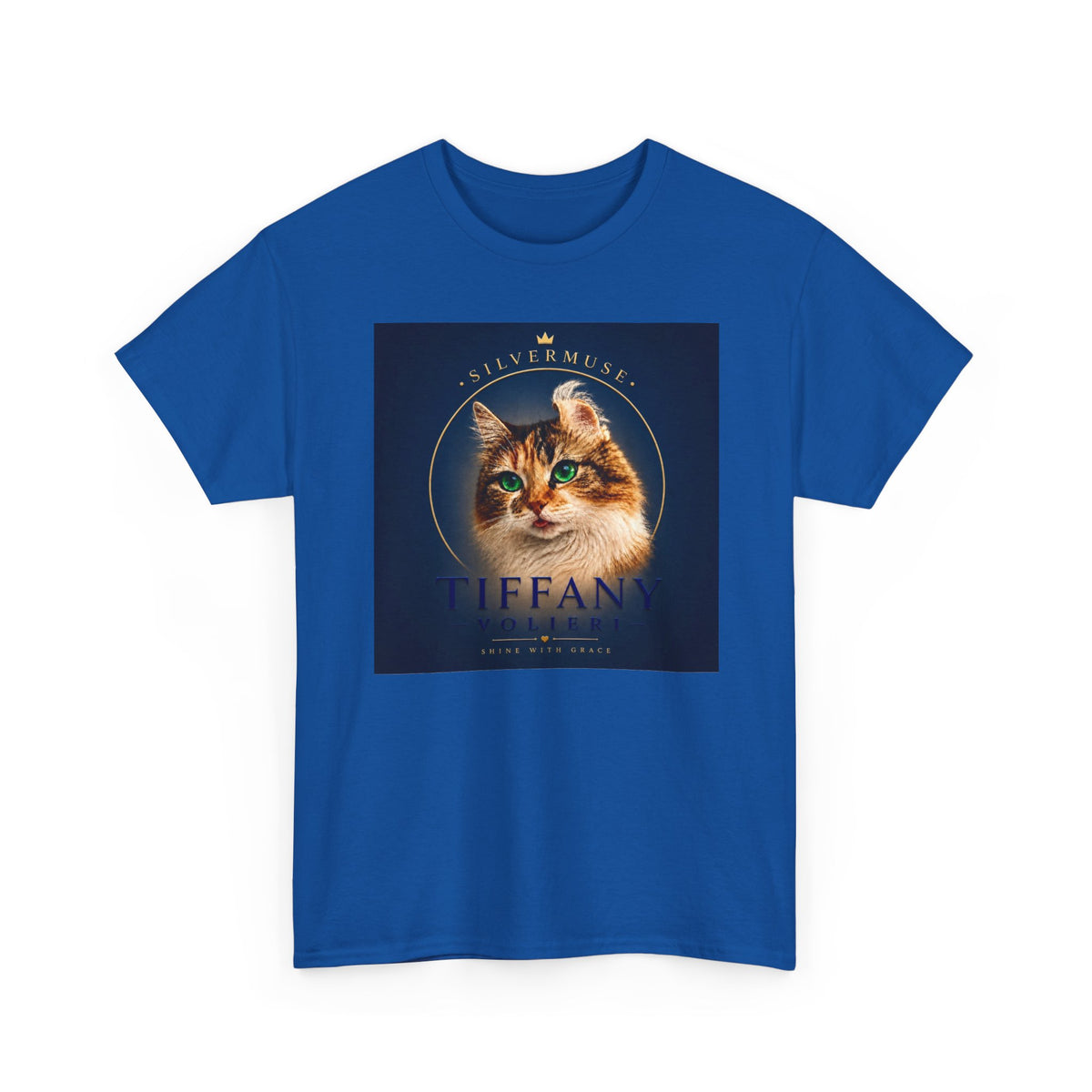 Cat Portrait Tee — 'Tiffany' Vintage-Style Feline Graphic T-Shirt