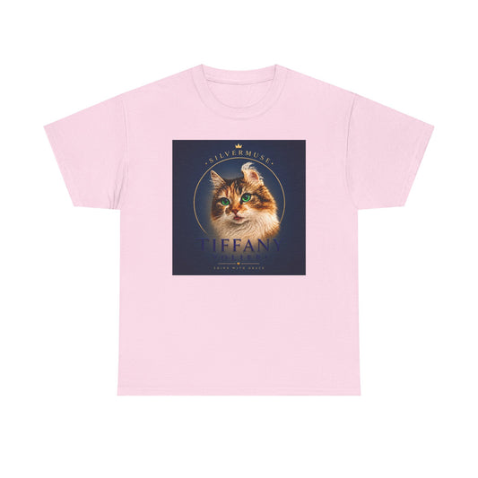 Cat Portrait Tee — 'Tiffany' Vintage-Style Feline Graphic T-Shirt