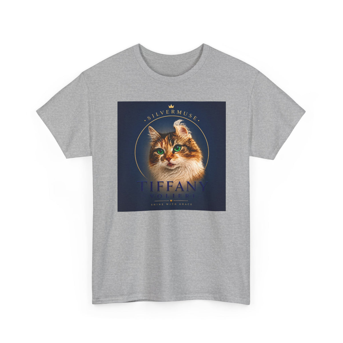 Cat Portrait Tee — 'Tiffany' Vintage-Style Feline Graphic T-Shirt