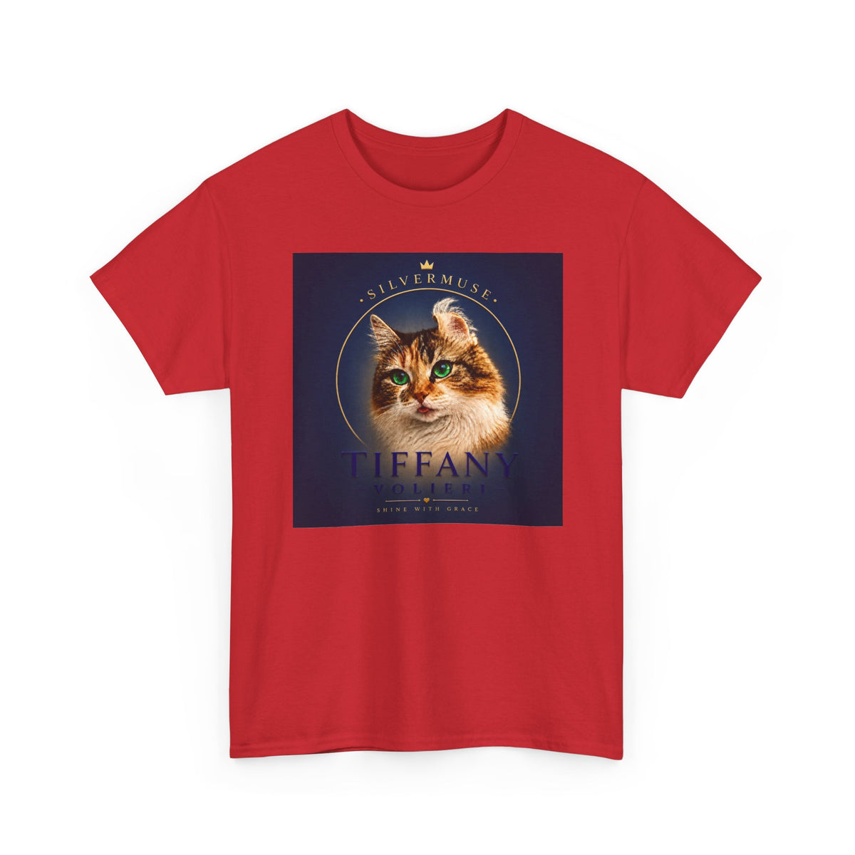 Cat Portrait Tee — 'Tiffany' Vintage-Style Feline Graphic T-Shirt
