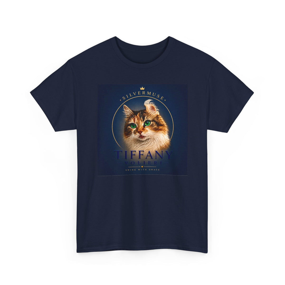 Cat Portrait Tee — 'Tiffany' Vintage-Style Feline Graphic T-Shirt