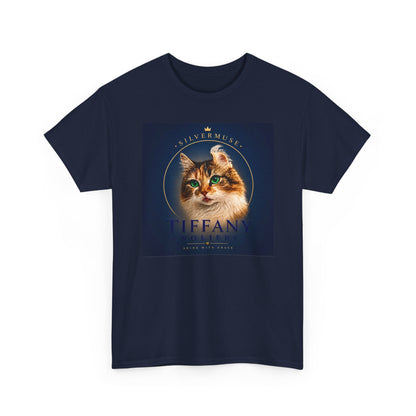Cat Portrait Tee — 'Tiffany' Vintage-Style Feline Graphic T-Shirt