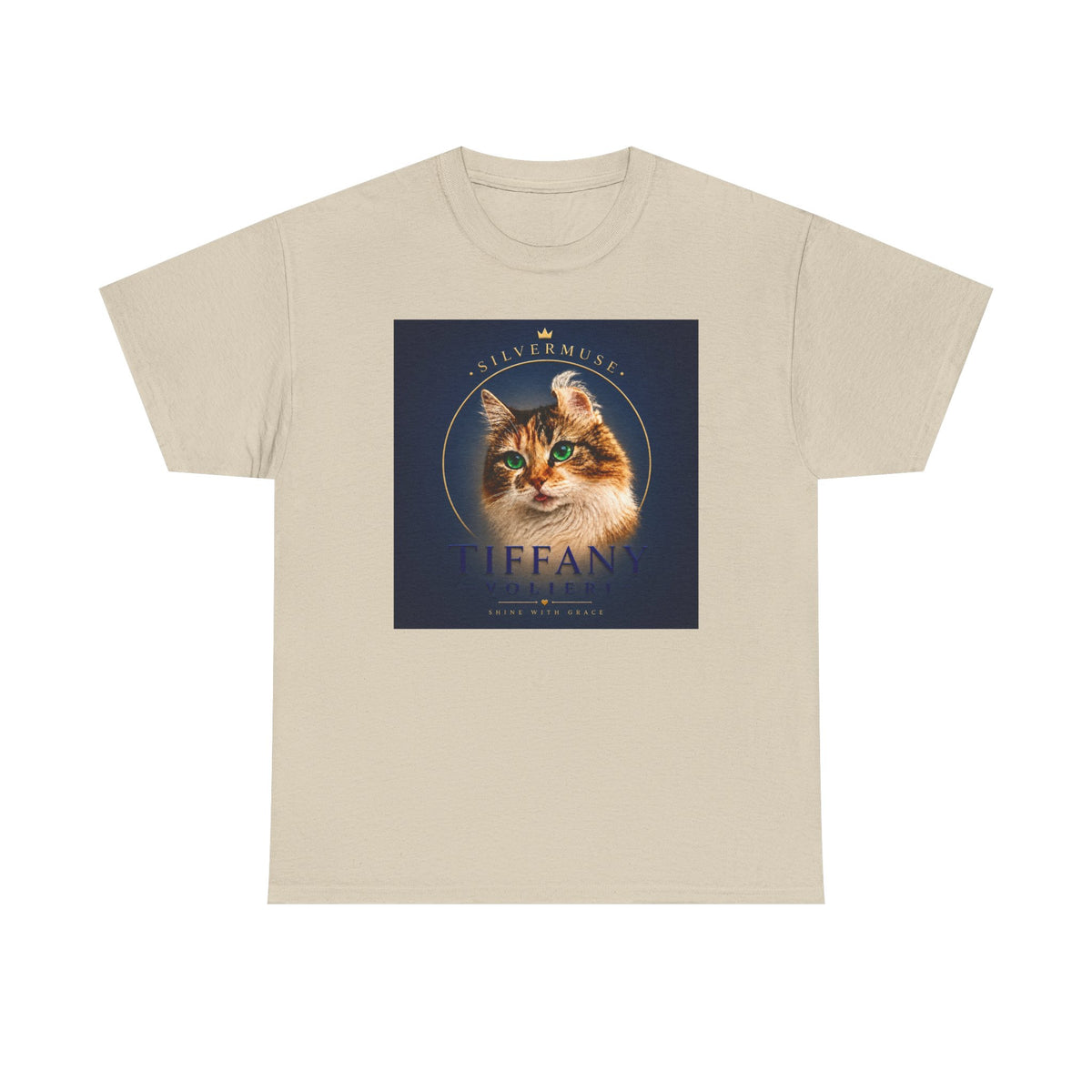 Cat Portrait Tee — 'Tiffany' Vintage-Style Feline Graphic T-Shirt