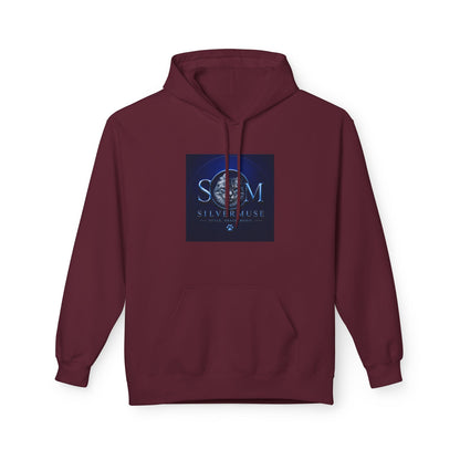 S.E.A.M. Silver Sphere Logo Hoodie — Modern Sci‑Fi Graphic Pullover