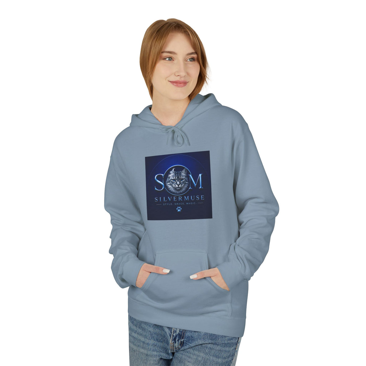 S.E.A.M. Silver Sphere Logo Hoodie — Modern Sci‑Fi Graphic Pullover