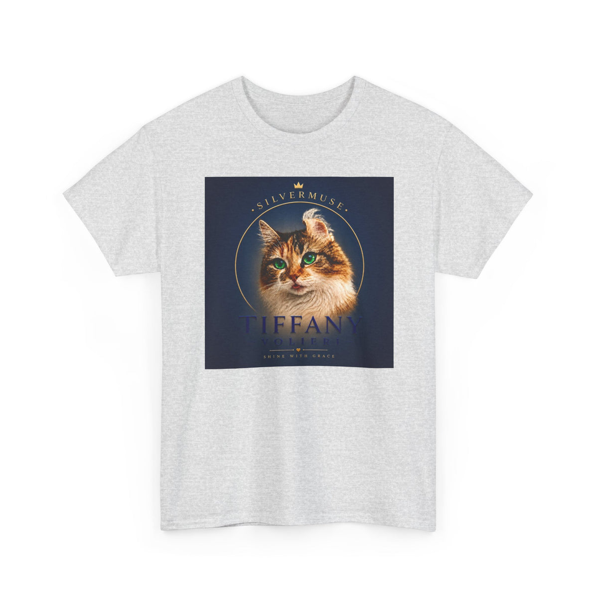 Cat Portrait Tee — 'Tiffany' Vintage-Style Feline Graphic T-Shirt