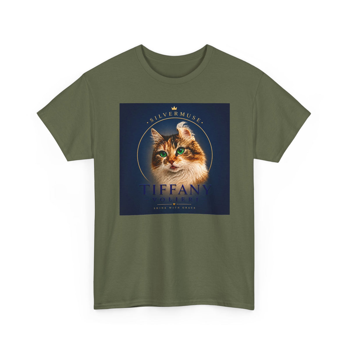 Cat Portrait Tee — 'Tiffany' Vintage-Style Feline Graphic T-Shirt