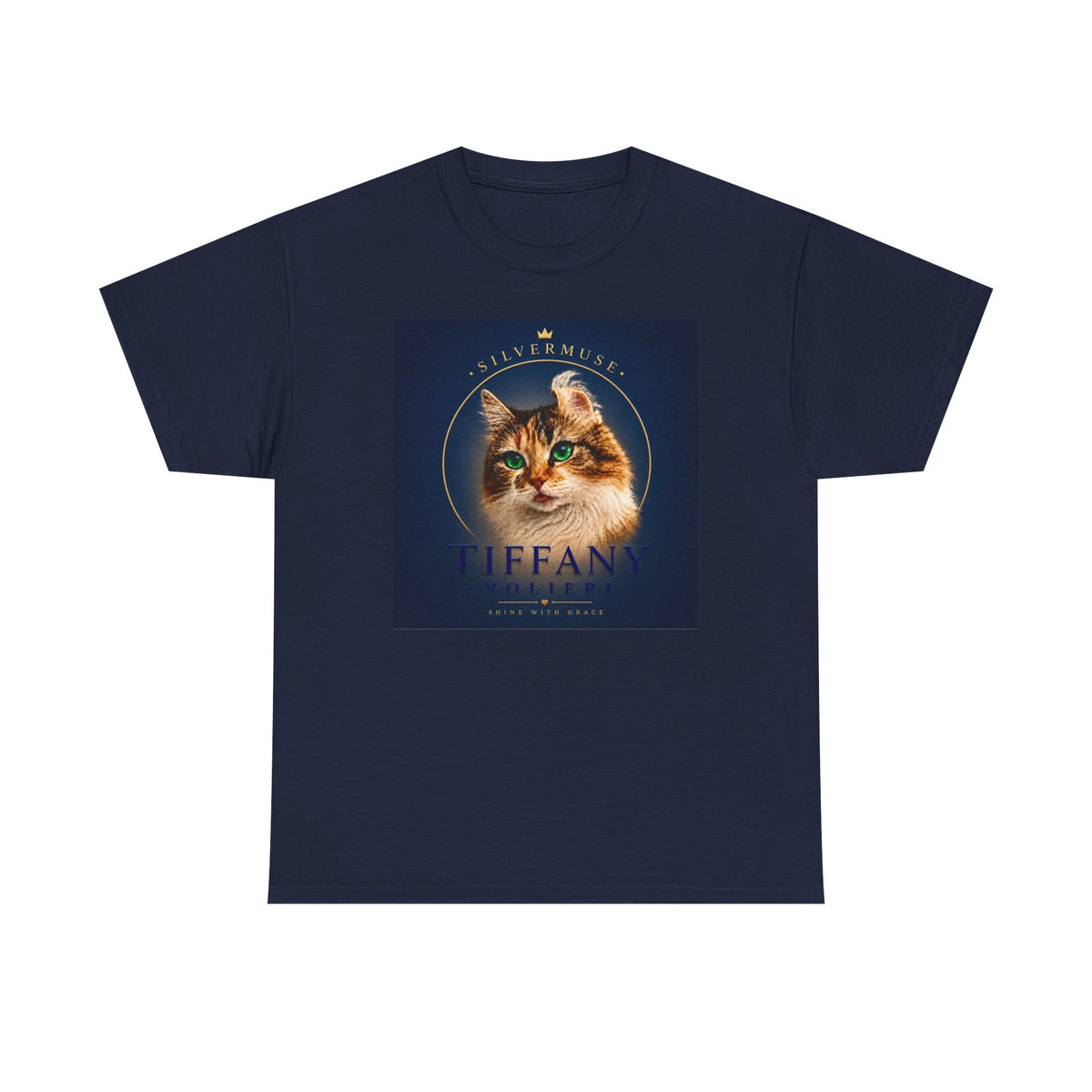 Cat Portrait Tee — 'Tiffany' Vintage-Style Feline Graphic T-Shirt