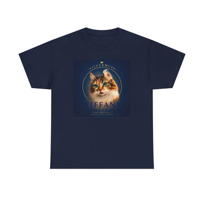 Cat Portrait Tee — 'Tiffany' Vintage-Style Feline Graphic T-Shirt