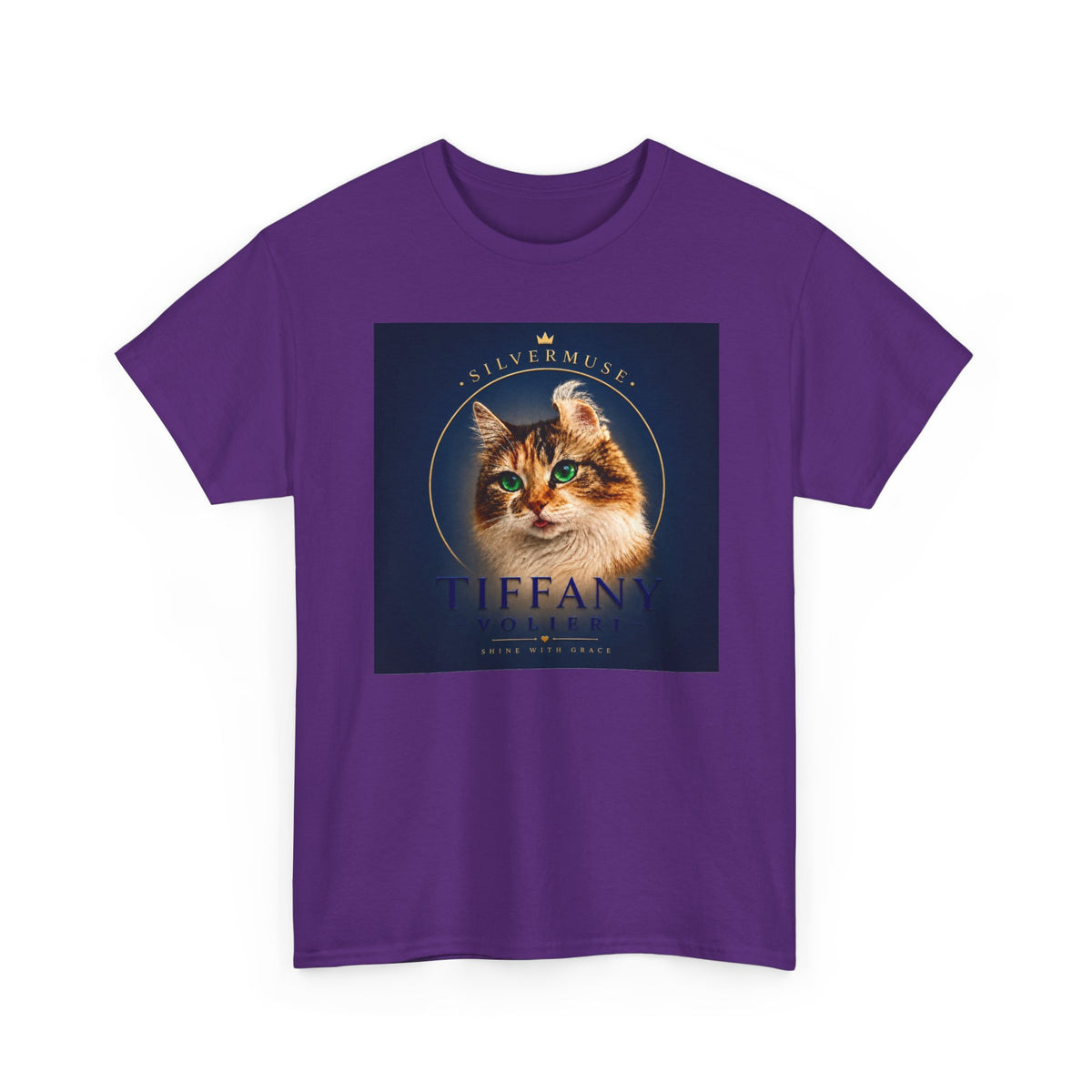 Cat Portrait Tee — 'Tiffany' Vintage-Style Feline Graphic T-Shirt