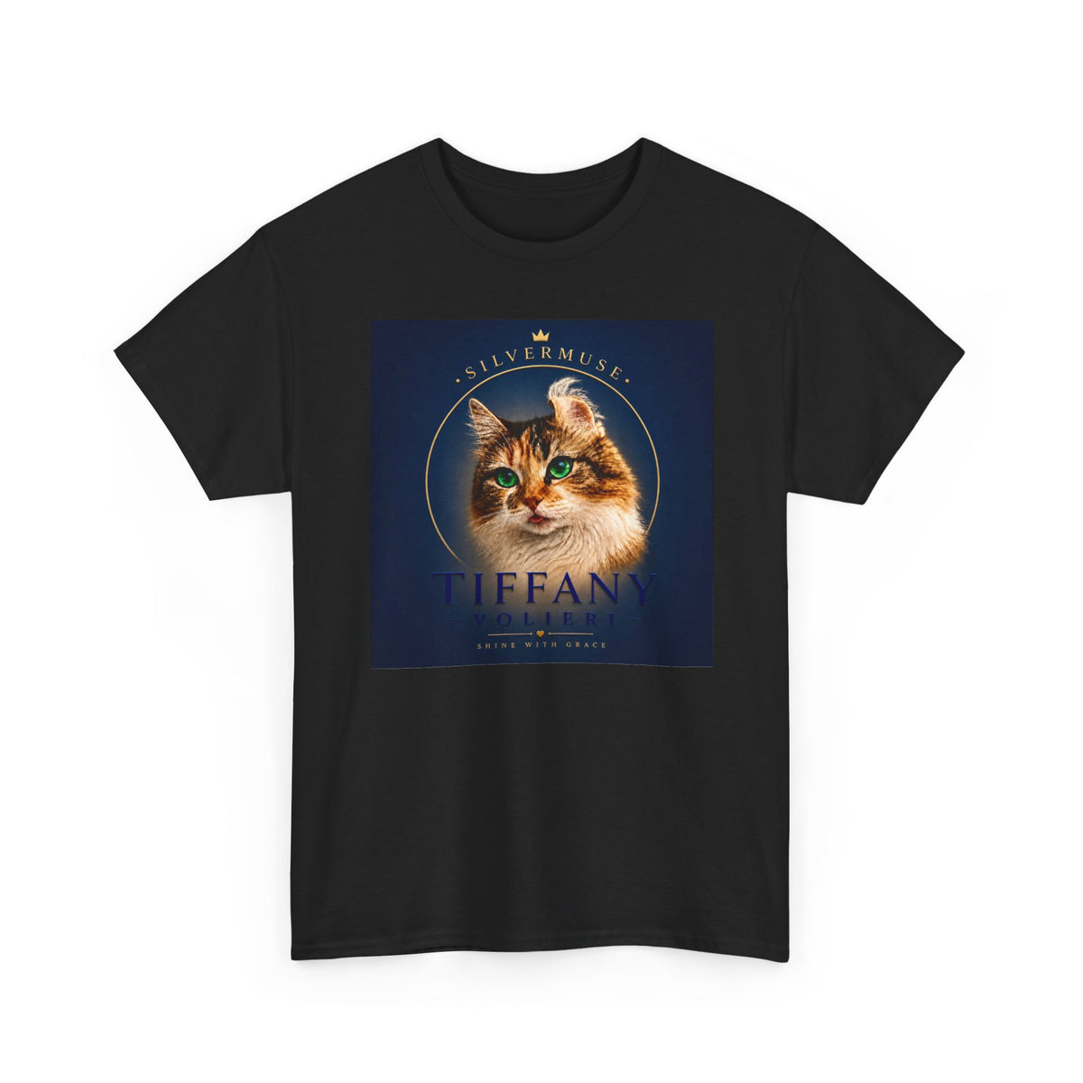 Cat Portrait Tee — 'Tiffany' Vintage-Style Feline Graphic T-Shirt