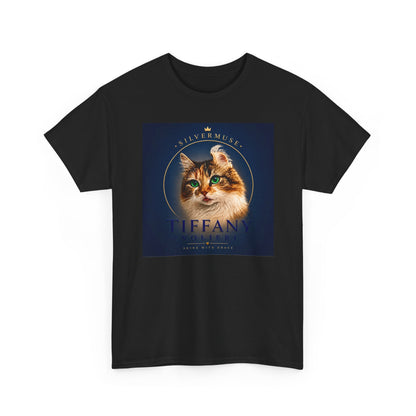 Cat Portrait Tee — 'Tiffany' Vintage-Style Feline Graphic T-Shirt