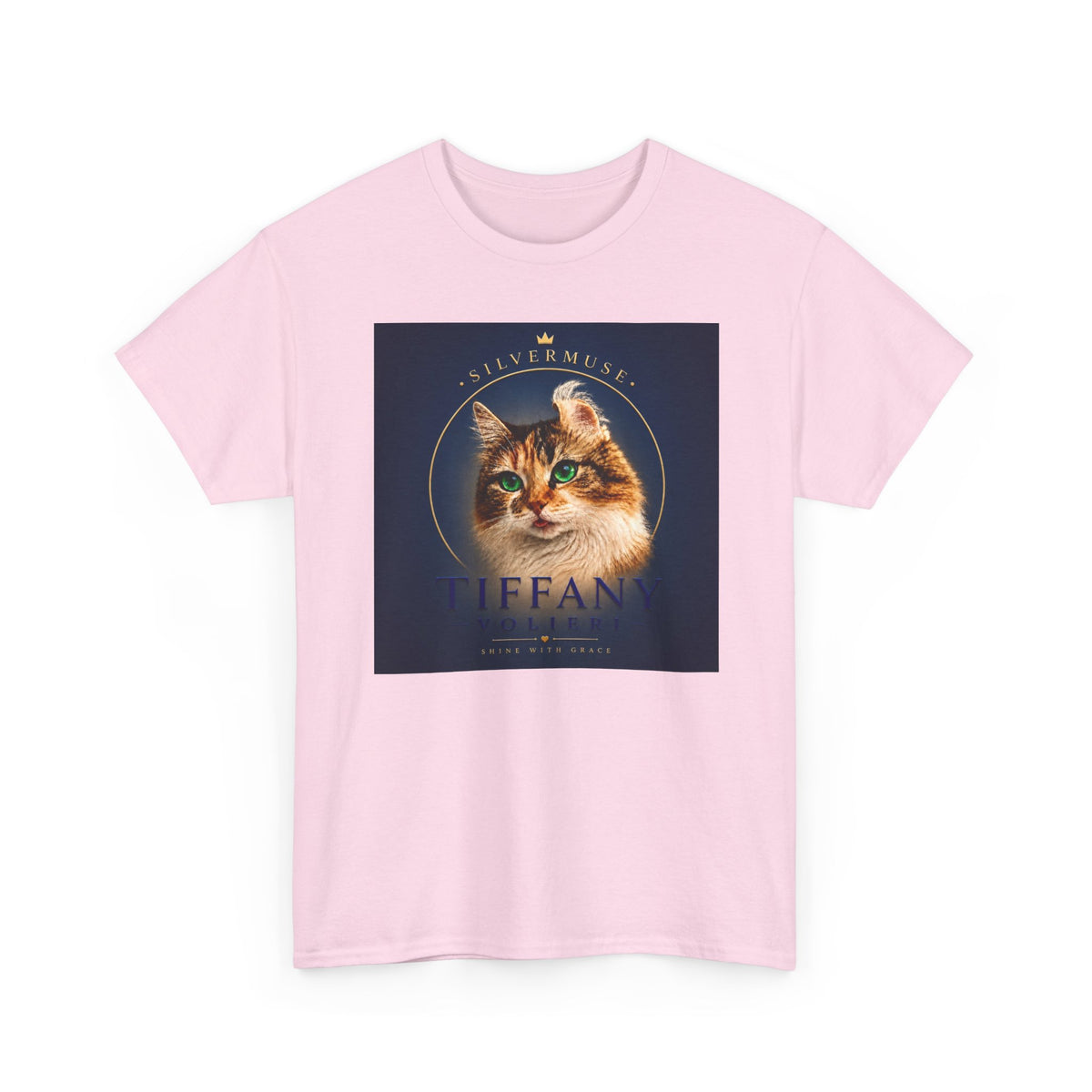 Cat Portrait Tee — 'Tiffany' Vintage-Style Feline Graphic T-Shirt
