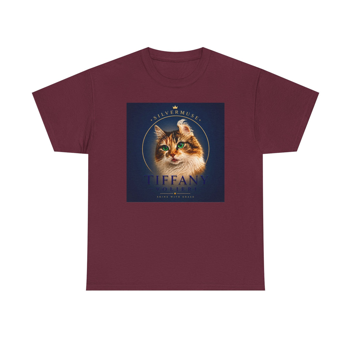 Cat Portrait Tee — 'Tiffany' Vintage-Style Feline Graphic T-Shirt